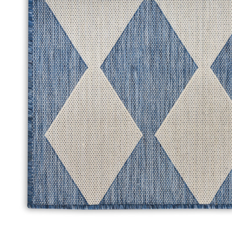 media image for Positano Indoor Outdoor Navy Blue Geometric Rug By Nourison Nsn 099446938541 2 229