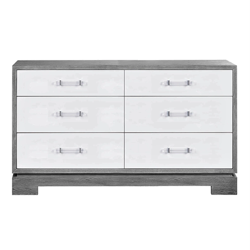 media image for 6 drawer chest with acrylic nickel hardware in various colors 2 271