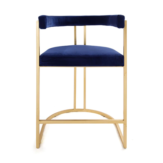 media image for barrel back gold leaf base counter stool in various colors 3 230