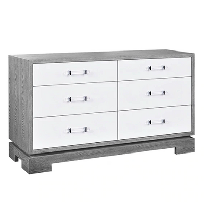 product image for 6 drawer chest with acrylic nickel hardware in various colors 3 4