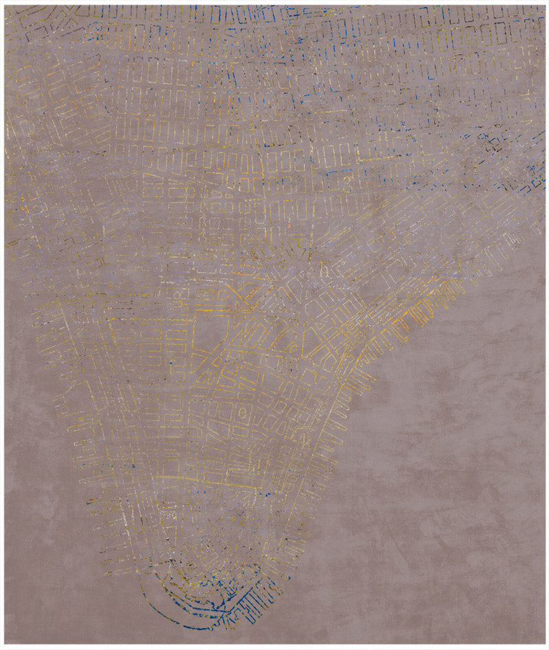 media image for Lower Manhattan Neon Edit Hand Knotted Rug in Assorted Colors design by Second Studio 297