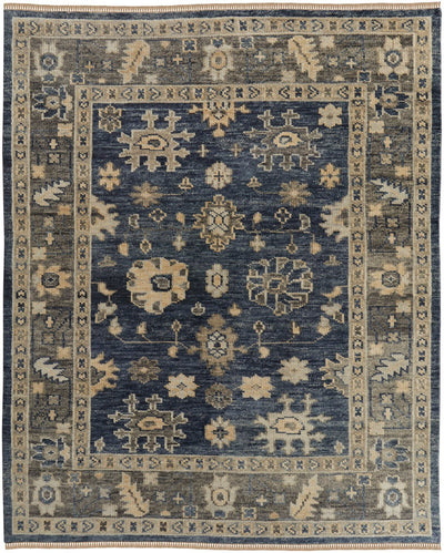 product image for foxboro traditional floral botanical hand knotted blue gray rug by bd fine filr6954blugryh00 1 55