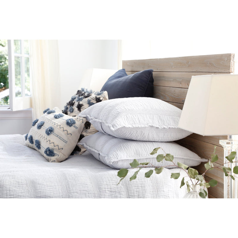 media image for nantucket matelasse collection in grey design by pom pom at home 2 258