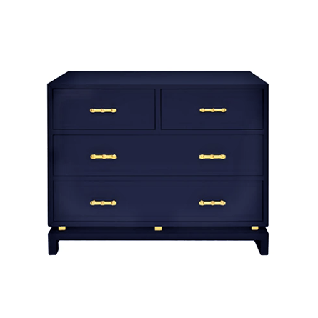 media image for Four Drawer Chest with Gold Leaf Details in Various Colors 295