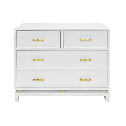 media image for Four Drawer Chest with Gold Leaf Details in Various Colors 274