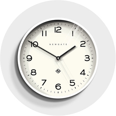 product image of number three echo clock in pebble white design by newgate 1 585