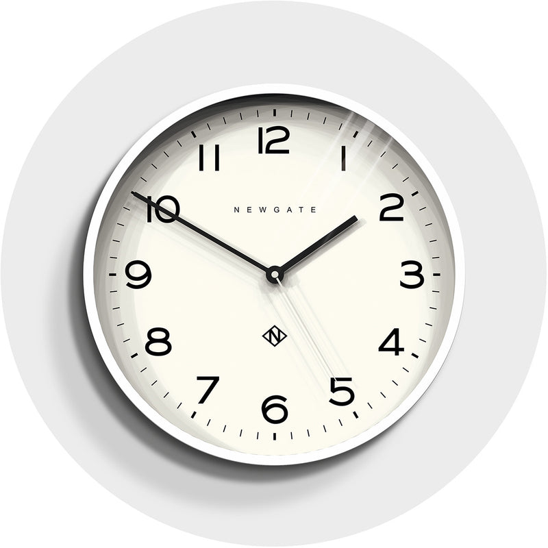 media image for number three echo clock in pebble white design by newgate 1 255