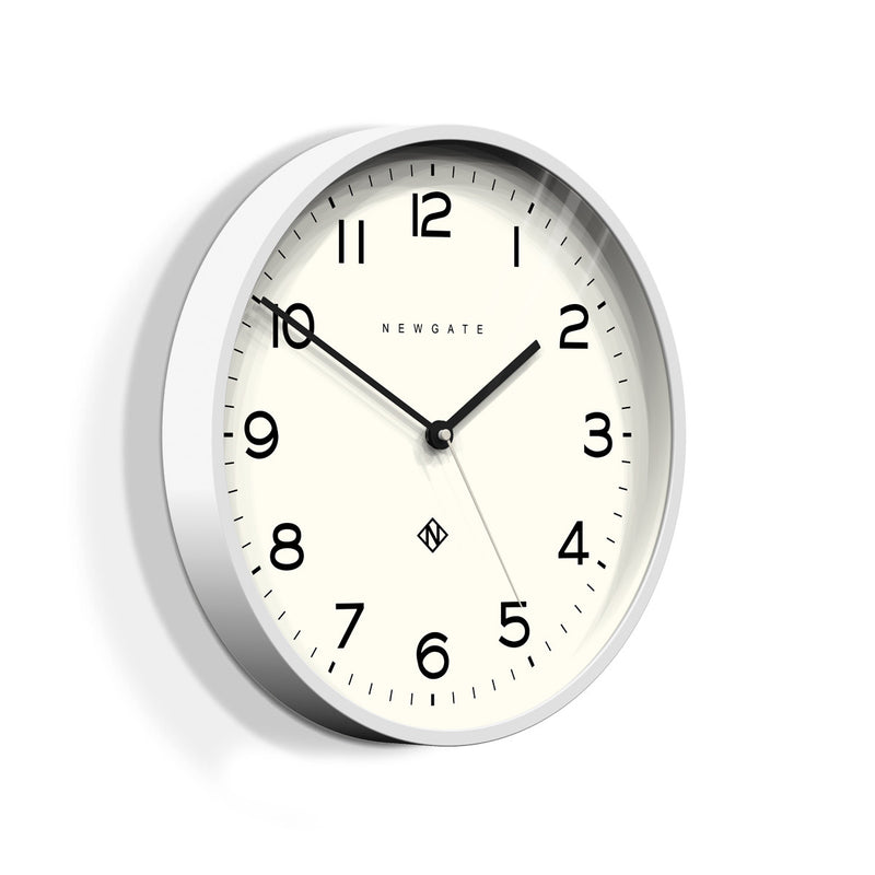 media image for number three echo clock in pebble white design by newgate 2 211