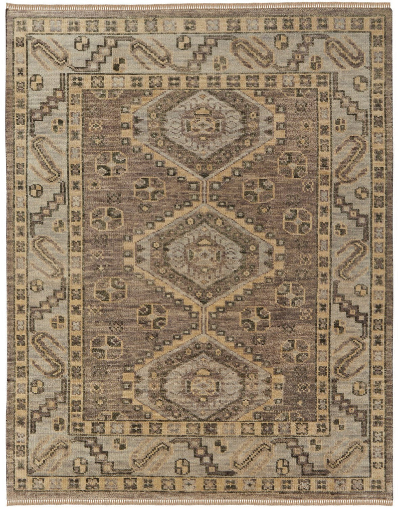 media image for foxboro traditional diamond hand knotted brown gray rug by bd fine filr6943brngryh00 1 220