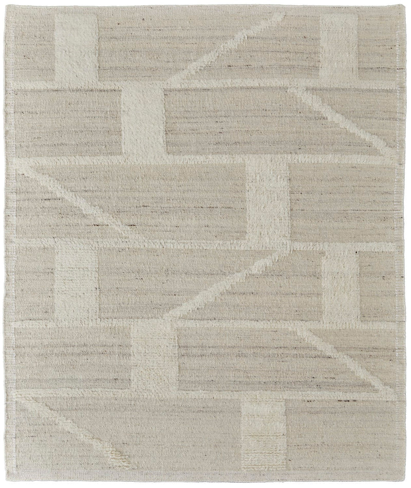 media image for saena checkered contemporary hand woven ivory beige rug by bd fine ashr8907ivybgep00 1 285
