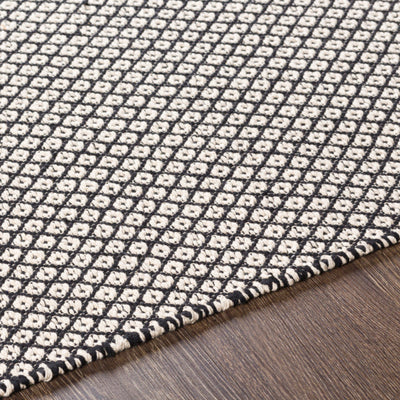 product image for Osasuna Cotton Black-white Rug Texture Image 14