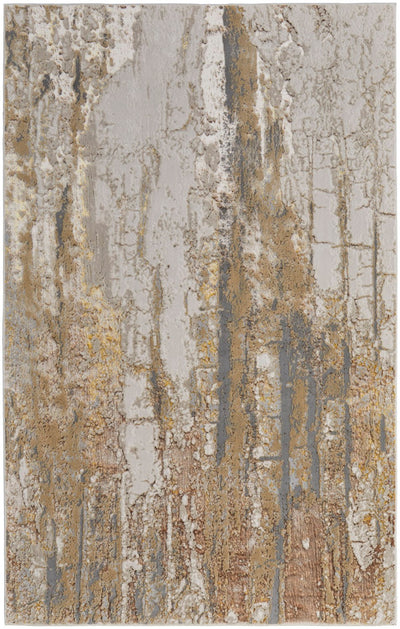 product image for Tripoli Abstract Ivory/Gold/Brown Rug 1 3