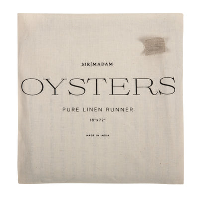 product image for oyster linen table runner design by sir madam 3 94