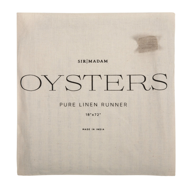 media image for oyster linen table runner design by sir madam 3 224