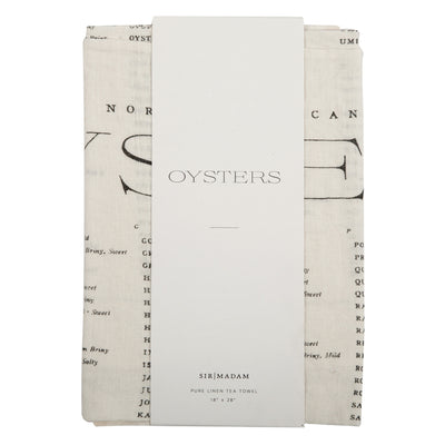 product image for oyster list tea towel in oyster white design by sir madam 2 15