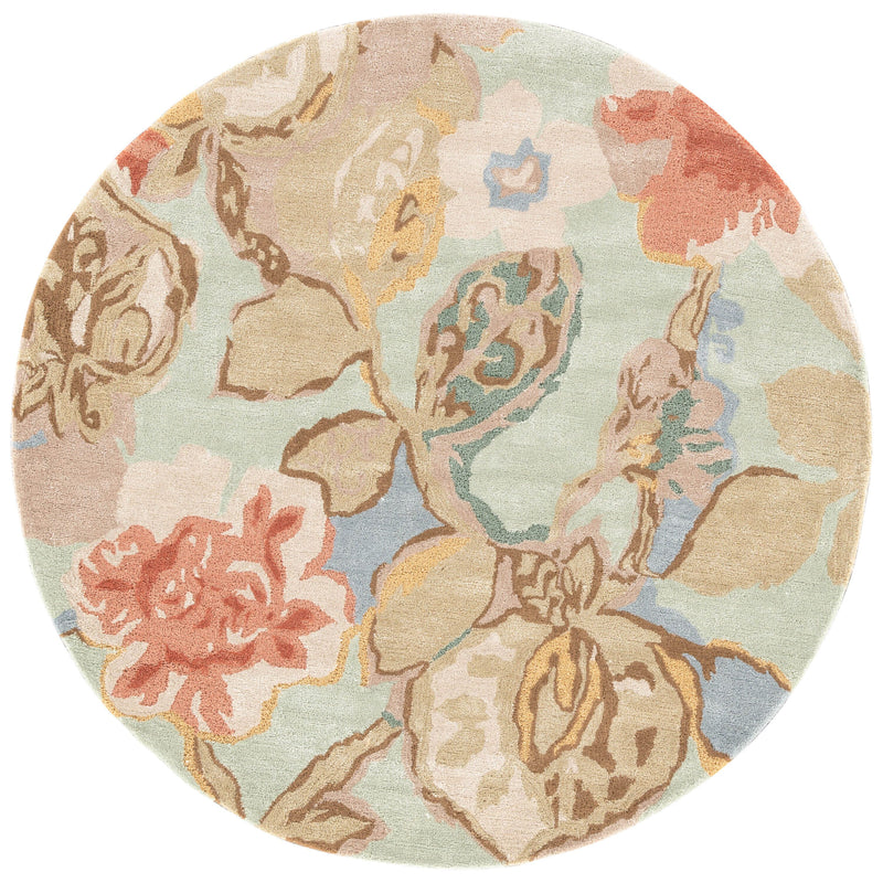 media image for bl71 petal pusher handmade floral green multicolor area rug design by jaipur 3 27