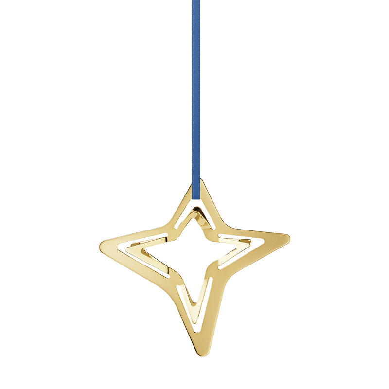 media image for ornament four point star gold 1 282