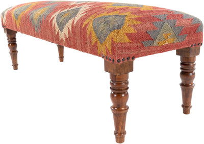 product image for Panja PAJ-002 Upholstered Bench in Dark Red by Surya 86