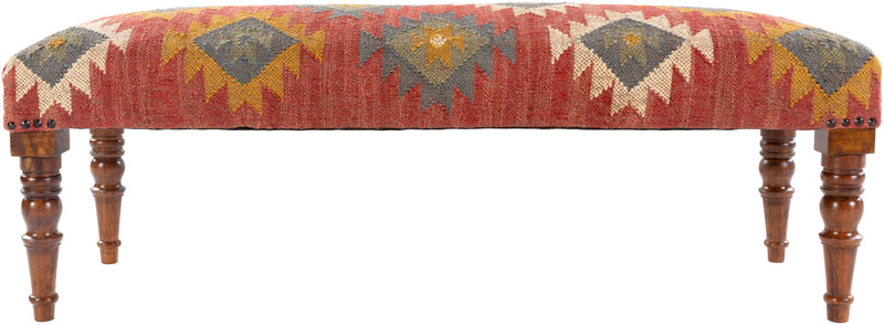 media image for Panja PAJ-002 Upholstered Bench in Dark Red by Surya 236