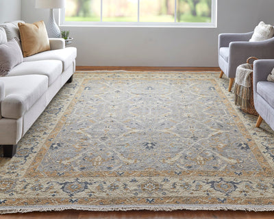 product image for Aleska Oriental Gray/Gold Rug 10 35