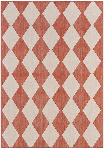 product image for Positano Indoor Outdoor Terracotta Geometric Rug By Nourison Nsn 099446938176 1 91