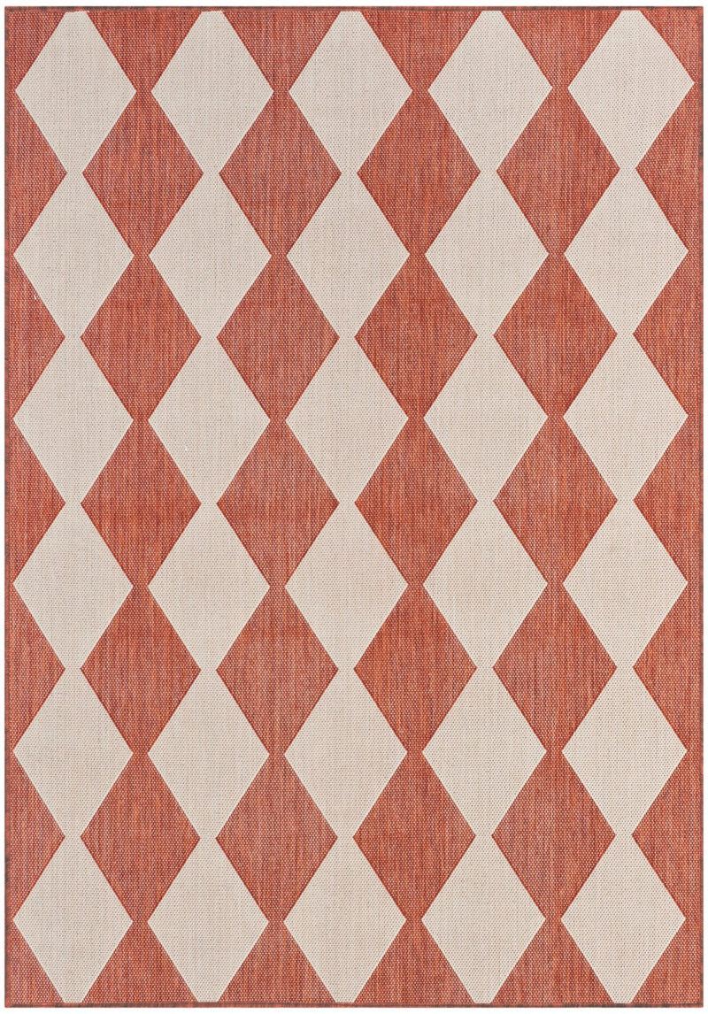 media image for Positano Indoor Outdoor Terracotta Geometric Rug By Nourison Nsn 099446938176 1 248
