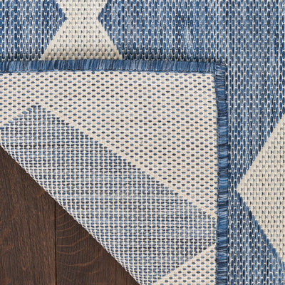 product image for Positano Indoor Outdoor Navy Blue Geometric Rug By Nourison Nsn 099446938541 4 53