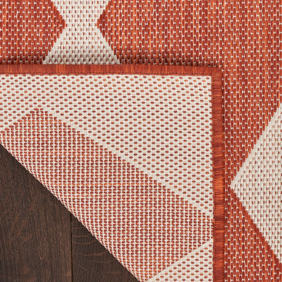 product image for Positano Indoor Outdoor Terracotta Geometric Rug By Nourison Nsn 099446938176 4 73