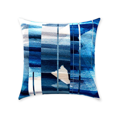 product image for indigo offset throw pillow by elise flashman 7 17