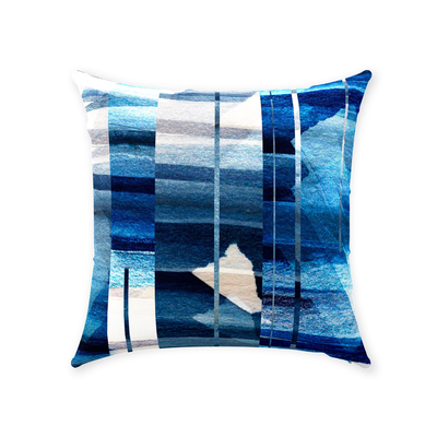 product image for indigo offset throw pillow by elise flashman 1 3