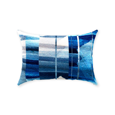 product image for indigo offset throw pillow by elise flashman 5 35