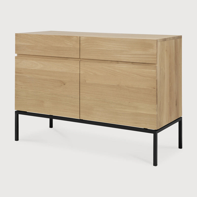 media image for Oak Ligna Sideboard With Black Metal Legs In Various Sizes 1 290