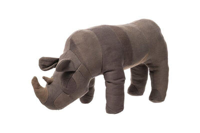 product image of vintage fabric stuffed animal rhinoceros design by puebco 1 578