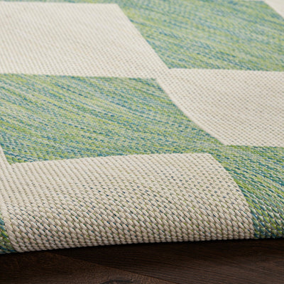 product image for Positano Indoor Outdoor Blue Green Geometric Rug By Nourison Nsn 099446938350 5 61