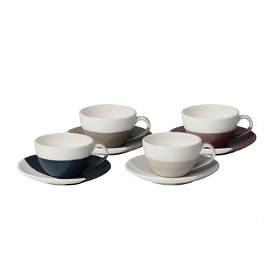 product image for Coffee Studio Flat White Cup & Saucer Set of 4 by RD 70