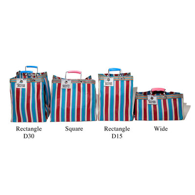 product image for recycled plastic stripe bag wide by puebco 503394 8 42