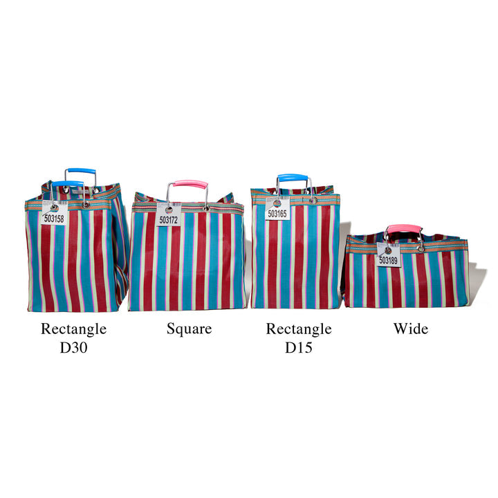 media image for recycled plastic stripe bag square by puebco 503271 9 230