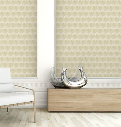product image for 3D Hexagon Wallpaper in Beige 34