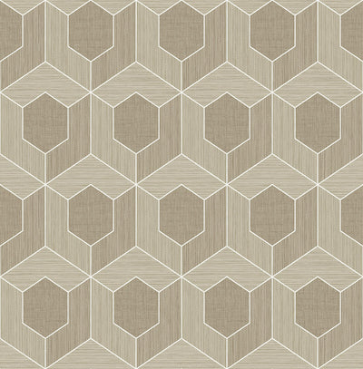 product image for 3D Hexagon Wallpaper in Brown 18