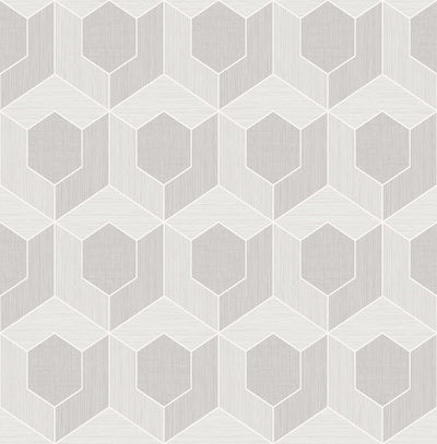 product image for 3D Hexagon Wallpaper in Soft Grey 40