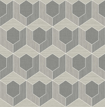 product image for 3D Hexagon Wallpaper in Dark Grey 35