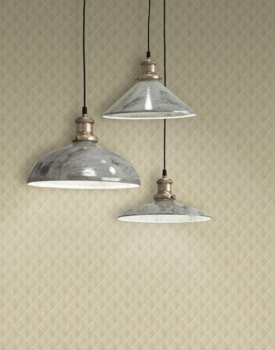 product image for 3D Pyramid Faux Grasscloth Wallpaper in Cream 28