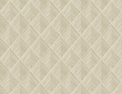 product image of 3D Pyramid Faux Grasscloth Wallpaper in Cream 532