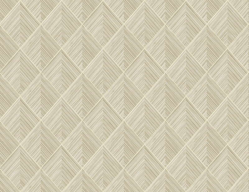 media image for 3D Pyramid Faux Grasscloth Wallpaper in Cream 243
