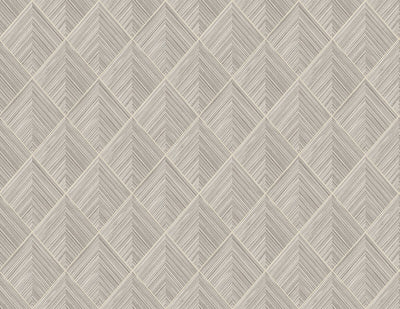 product image of 3D Pyramid Faux Grasscloth Wallpaper in Beige 596