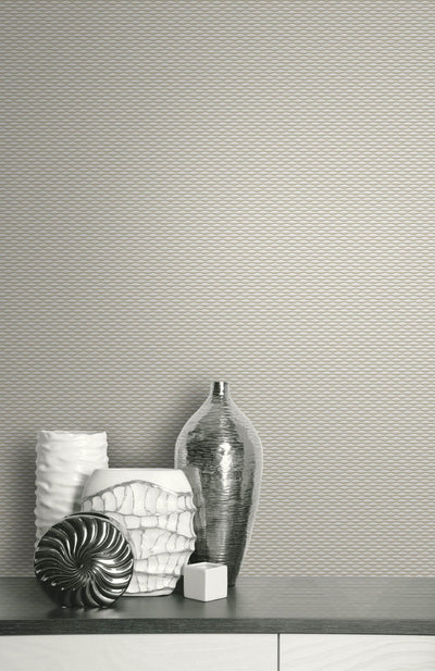 product image for 3D Geometric Wallpaper in Beige 35
