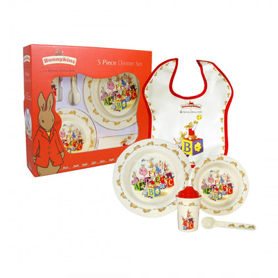 product image of Bunnykins Melamine 5-Piece Dinner Set by Royal Doulton 531