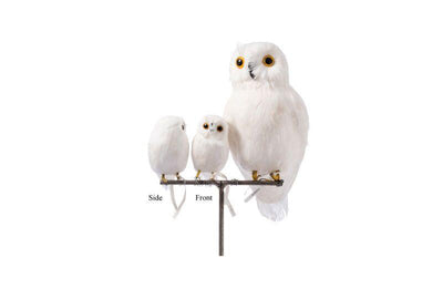 product image for artificial birds owl white small front design by puebco 1 41