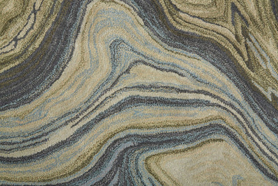 product image for Nakita Hand-Tufted Watercolor Olive Green/Deep Gray/Blue Rug 2 2