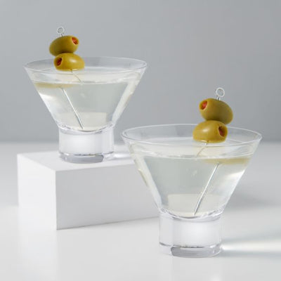 product image for heavy base crystal martini glasses 3 11